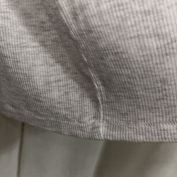 AE XL Light Heather Gray Ribbed Soft Crewneck Cap Short Sleeve Sexy Muscle Tee - Picture 8 of 12